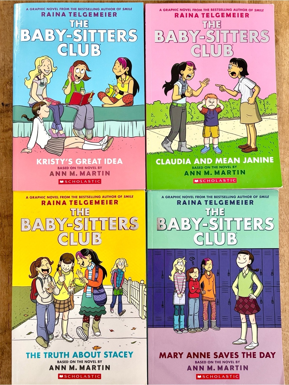 The Babysitter’s Club Books 1, 2, 3, 4 Graphic Novels Telgemeier Ann M. Martin